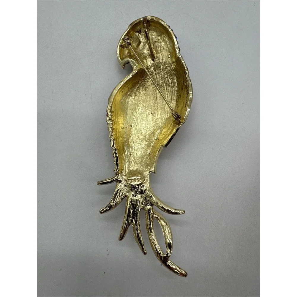 Large Rhinestone Parrot Brooch Or Pendant (your Choice) 4 3/4
